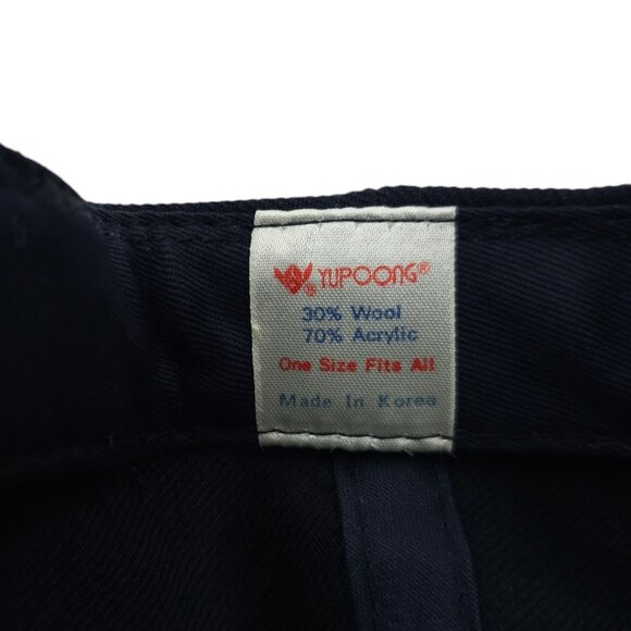 The Road Embroidered Snapback Cap Trucker Baseball Hat Yupoong Wool Blend Blue - Picture 8 of 13